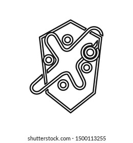 Commitment Teamwork Together Outline Business Logo Illustration Vector