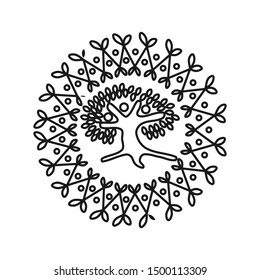 Commitment Teamwork Together Outline Business Logo Illustration Vector