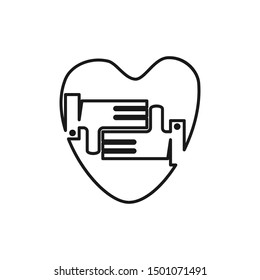Commitment Teamwork Together Outline Business Logo Illustration Vector