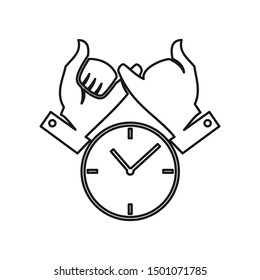 Commitment Teamwork Together Outline Business Logo Illustration Vector