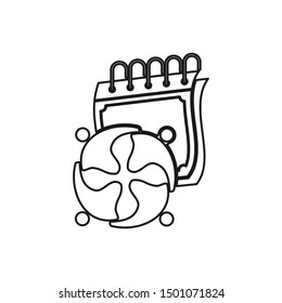 Commitment Teamwork Together Outline Business Logo Illustration Vector