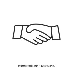 commitment trust partnership meeting deal agreement business icon simple vector illustration success   