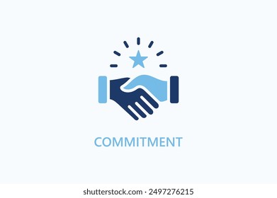 Commitment Vector Icon Or Logo Illustration.