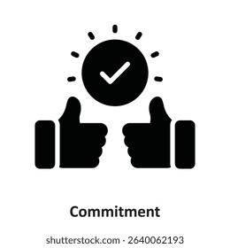  Commitment Vector Icon which can easily modify or edit
