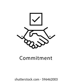 Commitment Vector Line Icon