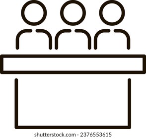 committee business line icon illustration