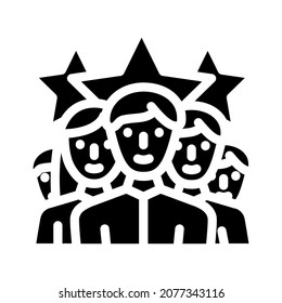 committee business management glyph icon vector. committee business management sign. isolated contour symbol black illustration