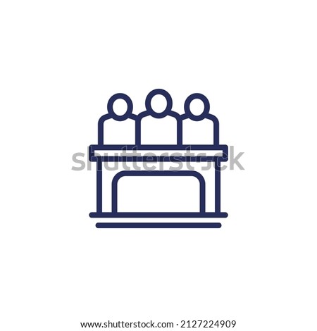 committee or council line icon