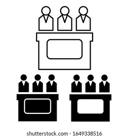 Committee Icon Logo Vector Symbol. Jury Icon