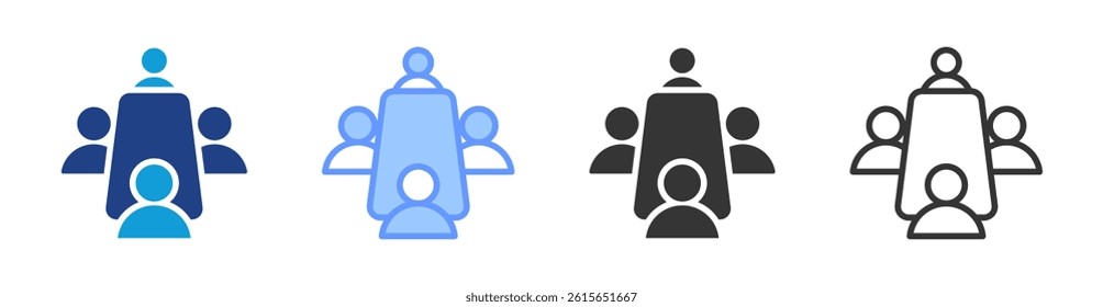 Committee icon set multiple style collection