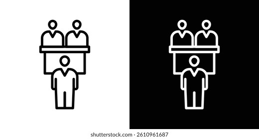 Committee icon Vector isolated outline drawing.