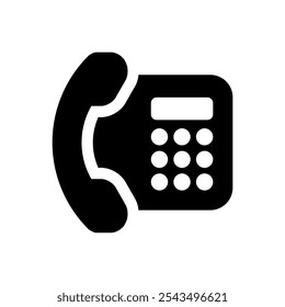 Comunicación, icono de teléfono. Signo de Vector simple.