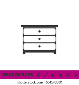 Commode icon flat. Black pictogram on white background. Vector illustration symbol and bonus button