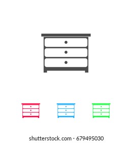 Commode icon flat. Color pictogram on white background. Vector illustration symbol and bonus icons