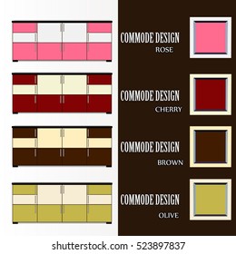Commode icon, interiror room, symbol furniture, vector illustration