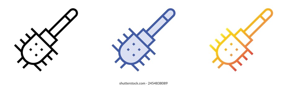 commode icon. Linear, Blue Fill and Gradient Style Design Isolated On White Background
