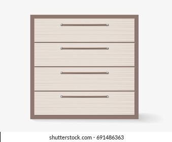 Commode realistic design on white background. Vector illustration