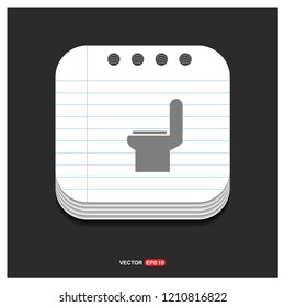 commode toilet icon - Free vector icon
