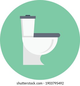 commode vector flat colour icon