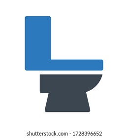 commode vector  glyph color icon 