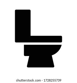 commode vector glyph flat icon 