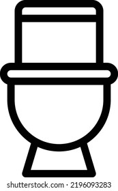 commode Vector illustration on a transparent background.Premium quality symbols.Thin line vector   icon for concept and graphic design.