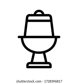commode vector thin line icon 