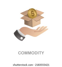 Commodity icon. 3d illustration from economic collection. Creative Commodity 3d icon for web design, templates, infographics and more