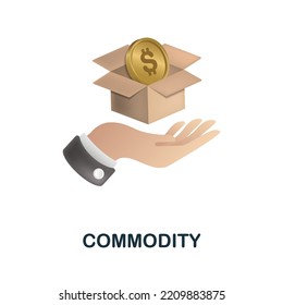 Commodity icon. 3d illustration from economic collection. Creative Commodity 3d icon for web design, templates, infographics and more