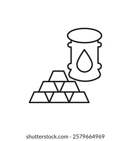 Commodity icon Flat simple outline