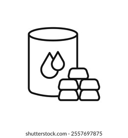 Commodity icon Isolated flat vector in outline