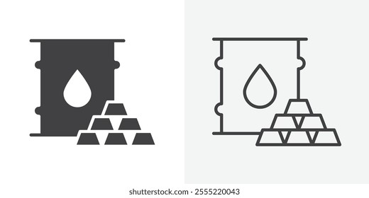 Commodity icon. outlined vector style.