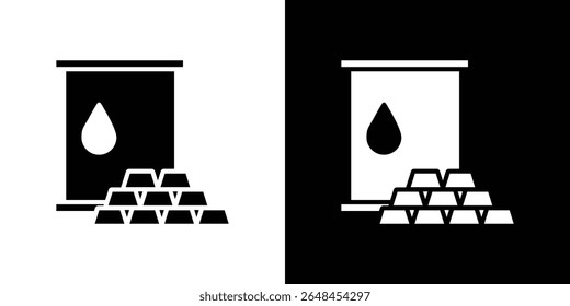Commodity icon symbol collection. Flat vector stock illustration.