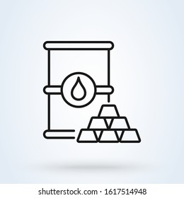 Commodity line. Simple vector modern icon design illustration.