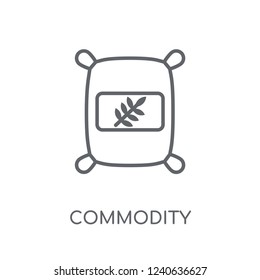 Commodity linear icon. Modern outline Commodity logo concept on white background from business collection. Suitable for use on web apps, mobile apps and print media.