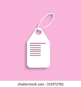 Commodity price tag. Vector icon.