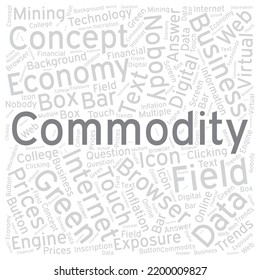 Commodity Word Cloud Art Detailed Vector