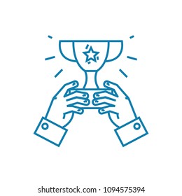 Common achievement linear icon concept. Common achievement line vector sign, symbol, illustration.