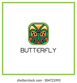A common butterfly logo with a creative look.