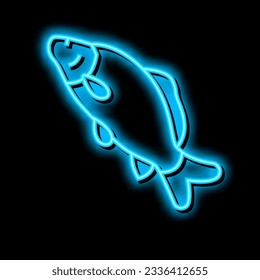 common carp neon light sign vector. common carp illustration