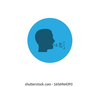 Common cold, cough, flu icon. Vector illustration, flat design.