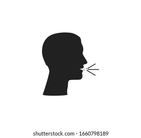 Common cold, cough, flu icon. Vector illustration, flat design.