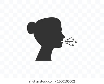 Häufig Erkältung, Husten, Grippe-Symbol. Vektorillustration, Flachdesign.