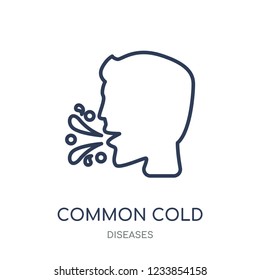 Common cold icon. Common cold linear symbol design from Diseases collection. Simple outline element vector illustration on white background