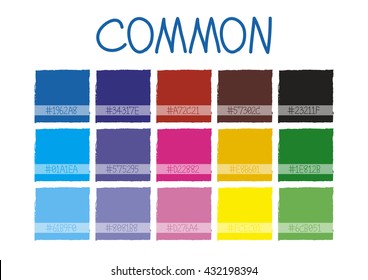 Common Color Tone and Code Vector Illustration