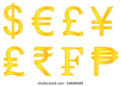 Common Currency Symbols Stock Vector (Royalty Free) 148680689 ...