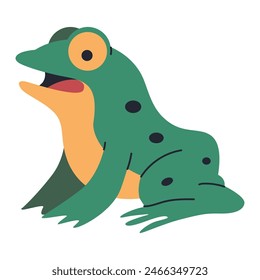 Common cute frog vector cartoon illustration isolated on a white background.