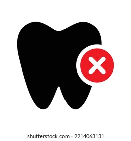 Common dental problems teeth icon | Black Vector illustration |