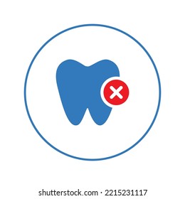 Common dental problems teeth icon | Circle version icon |