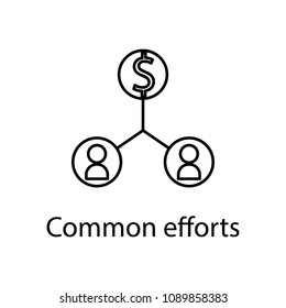 common efforts icon. Element of web icon with name for mobile concept and web apps. Detailed common efforts icon can be used for web and mobile. Premium icon on white background